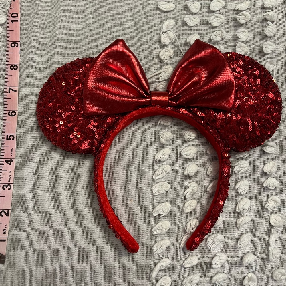 Red Sequin Minnie Ears